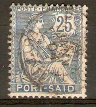 Port Said 1902 25c Blue. SG130.
